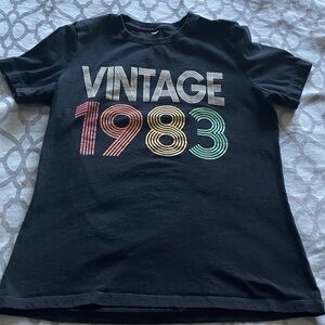 Black Vintage 1983 T-Shirt